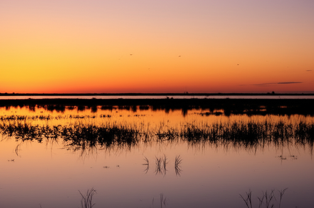 Atardecer en los Esteros del Iberá